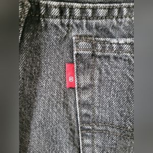 RARE LEVIS blank tab jeans with button fly and frayed hem